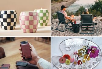 Collage of 18th anniversary gift ideas