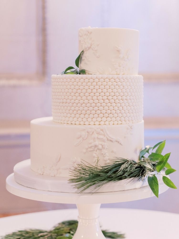 modern staircase wedding cake