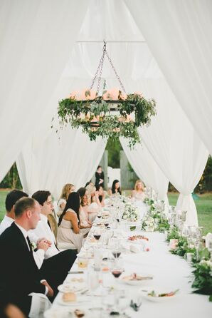 Romantic Wedding Reception Head Table Decor
