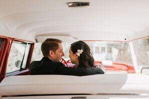 Couple in 1956 Ford Station Wagon