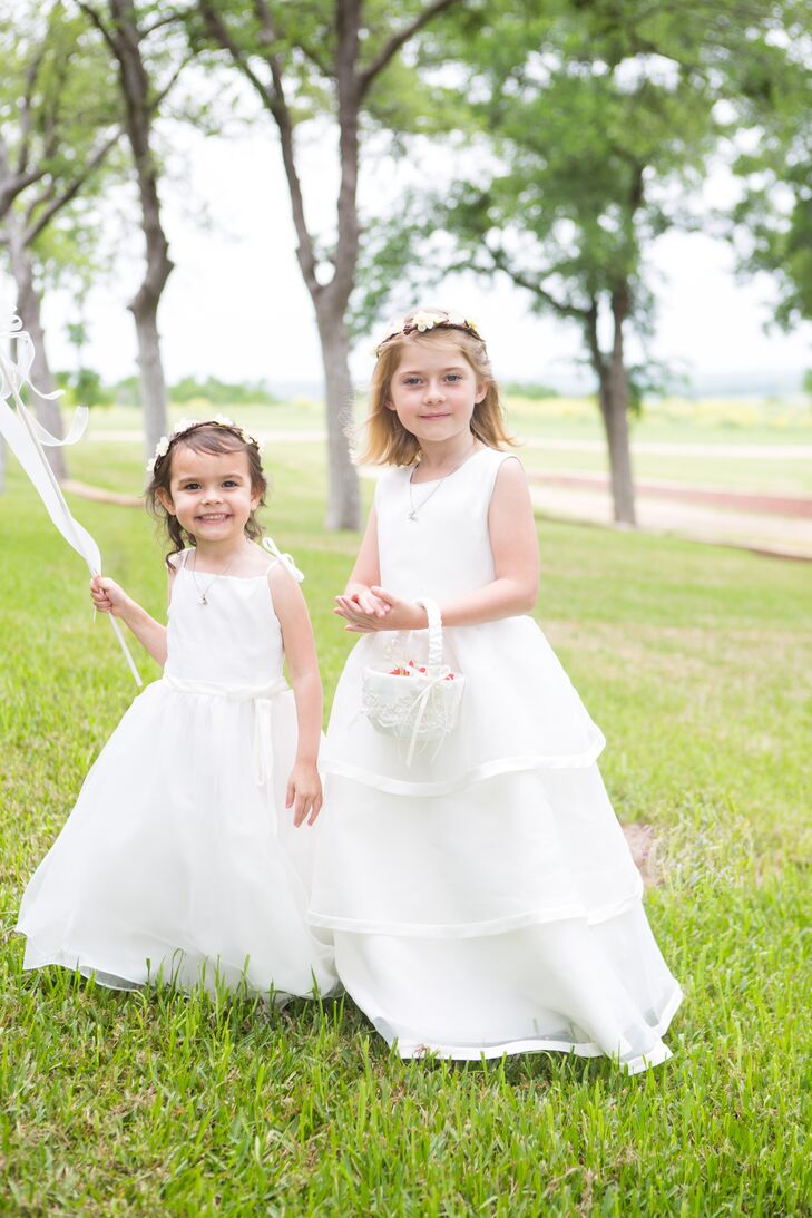 White Flower Girl Dresses for Outdoor Wedding