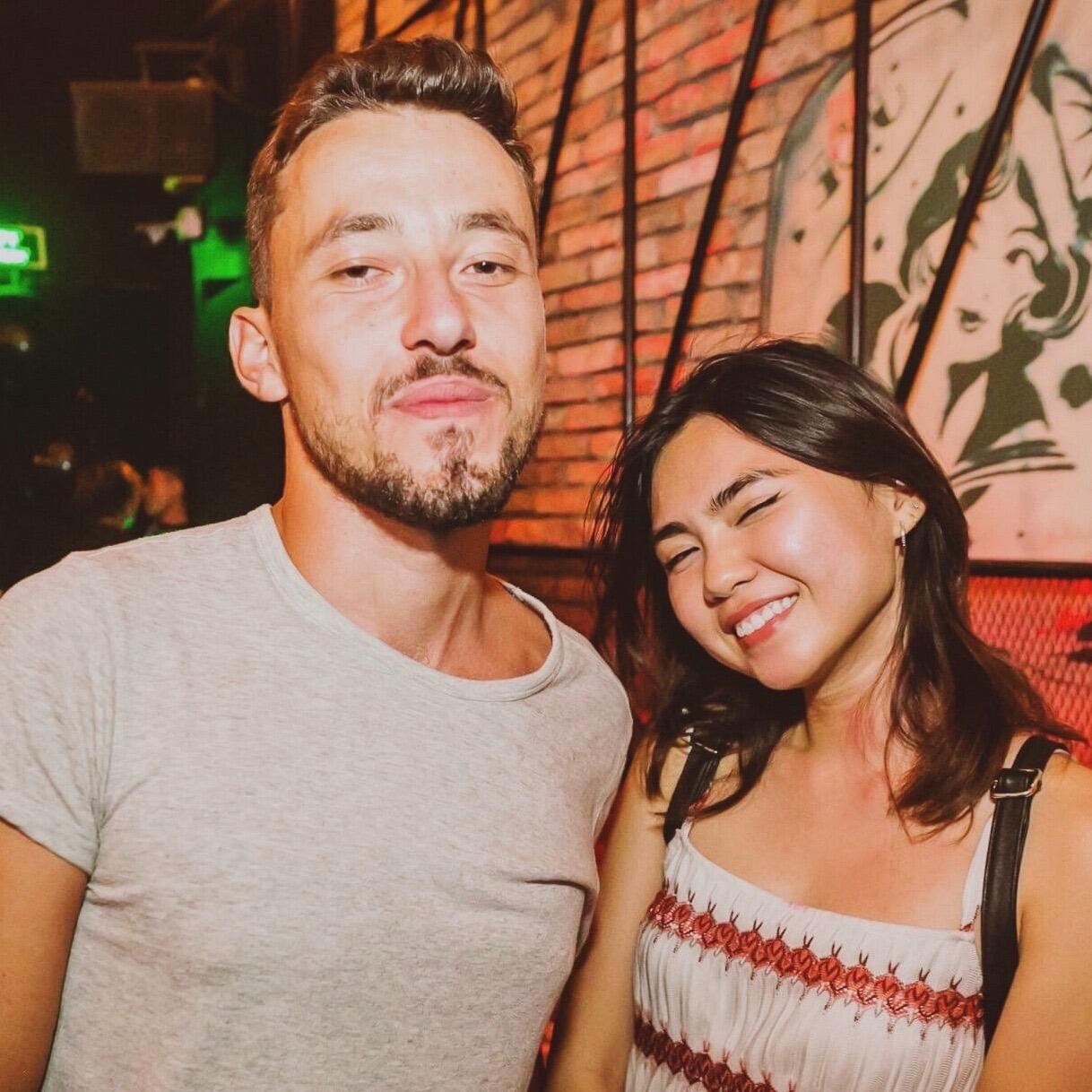 This photo was randomly captured on the day of our first meeting. 

We worked in the same company, Travis was in Shanghai and Nhu was in Saigon, and we knew each other through Slack (yep). Then, before leaving Asia back to France, Travis made a quick stop in Vietnam for a few days... and the rest was history. ❤️