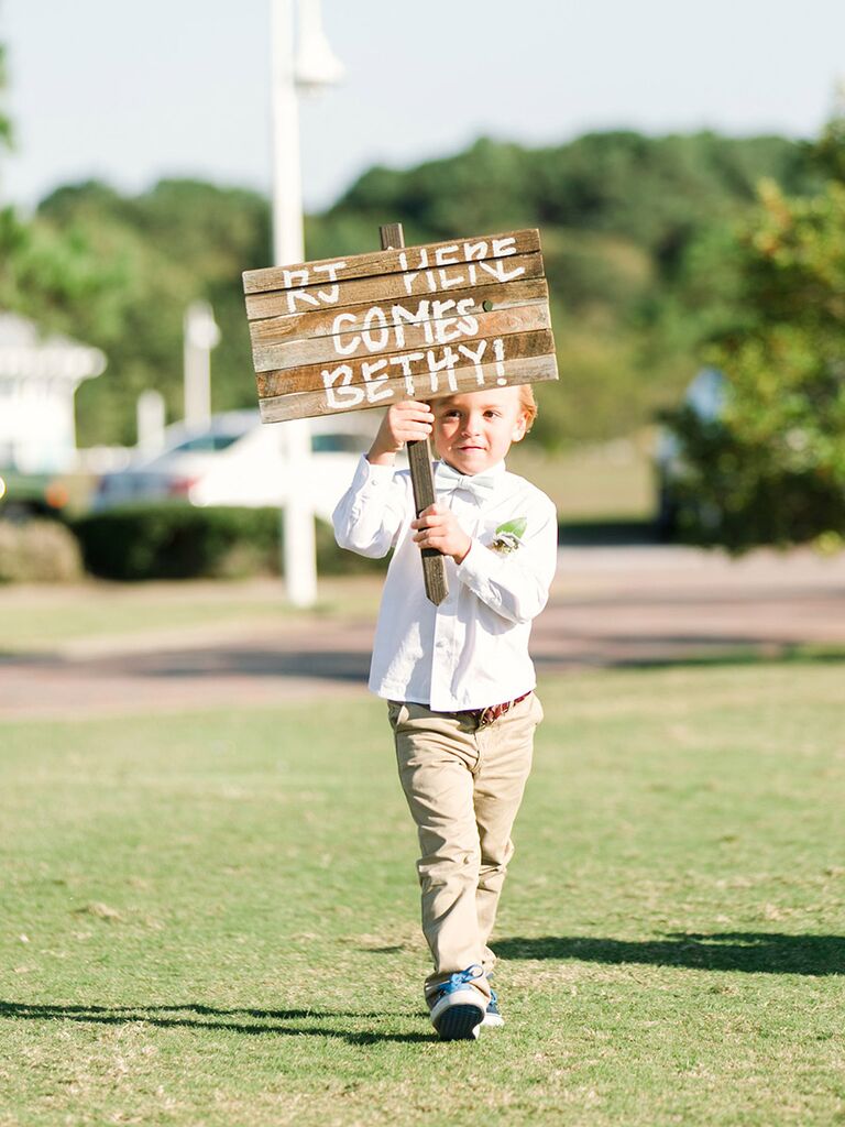 adorable ring bearer signs on wedding ring bearer signs