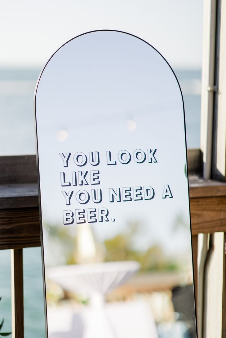 Beer Welcome Sign Mirror