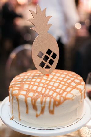 Pineapple Wedding Cake Topper
