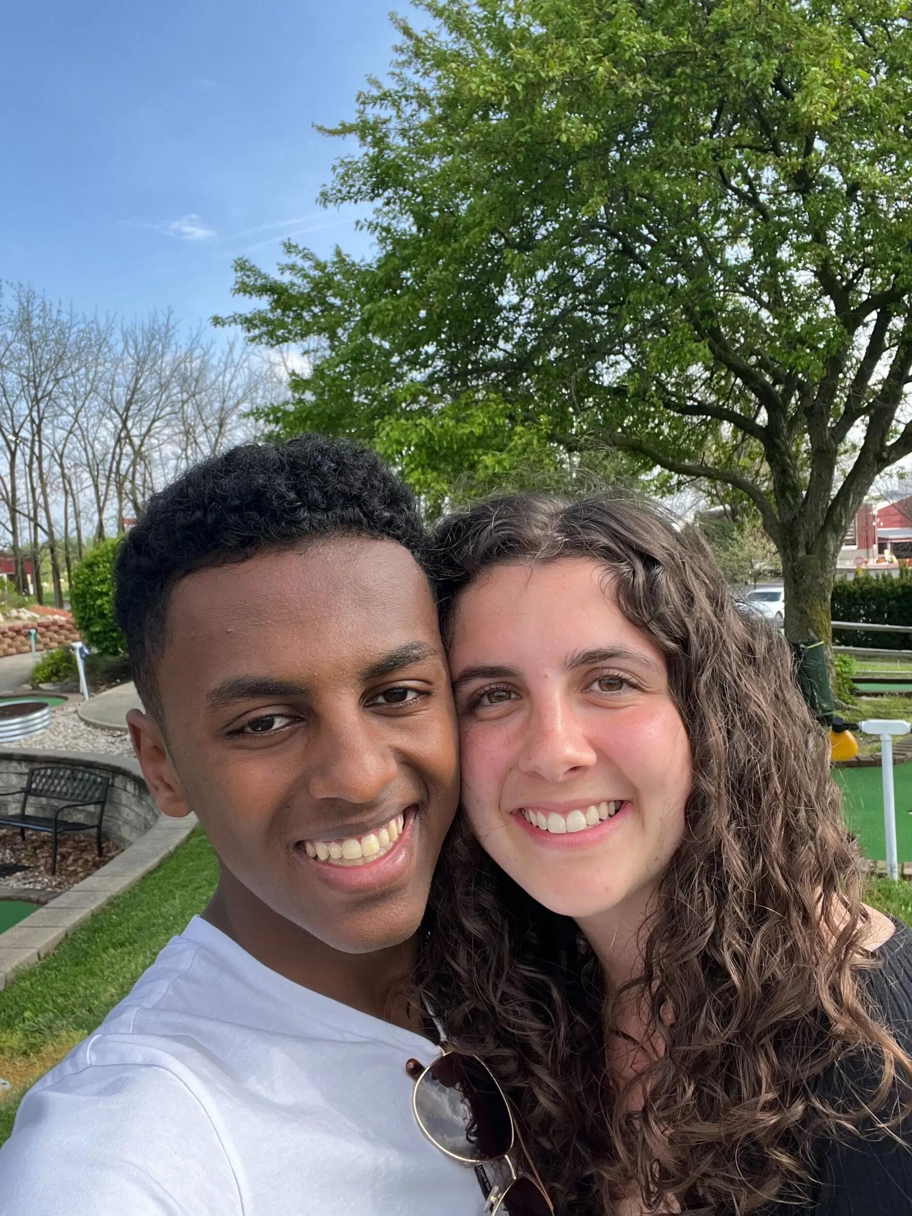 Mini-golf date before saying goodbye for summer