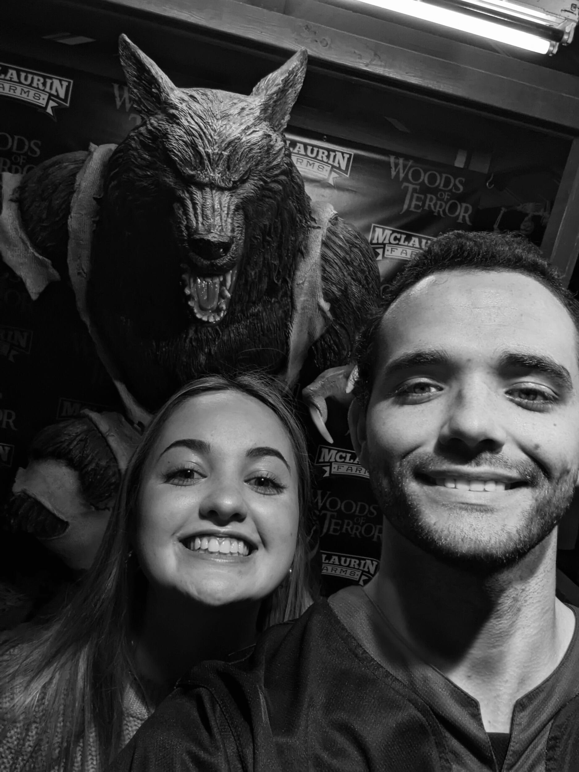 Megan and Ethan went to Woods of Terror and brought both of their best friends, Mae and Stanton, with the intention of setting them up together. They have now been married since July 12, 2025!