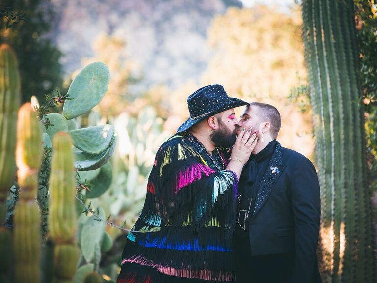 wedding terminology couple kissing