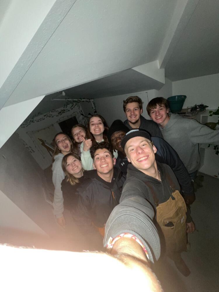 In the fall of freshman year, we hung out in the same big friend group, not paying much mind to each other. (Ben actually needed photographic evidence of this night because he didn't remember Ella being there!)