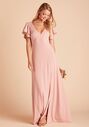 Birdy Grey Hannah Crepe Dress in Dusty Rose V-Neck Bridesmaid Dress - thumbnail - 1