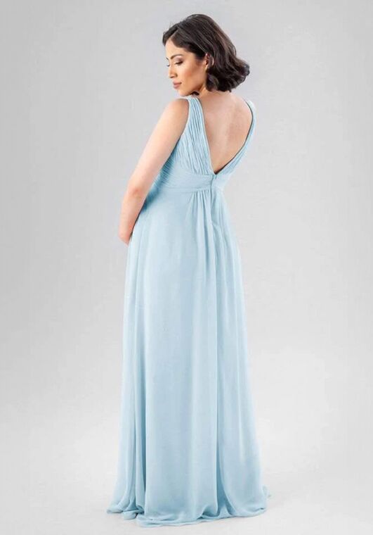 Kennedy Blue Paisley V-Neck and Plunge Bridesmaid Dress - 2