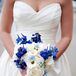 White and Blue Bridal Bouquet