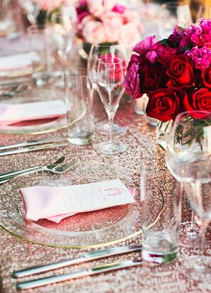Reception Place Settings and Centerpieces