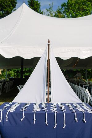 Sailboat Escort Card Table