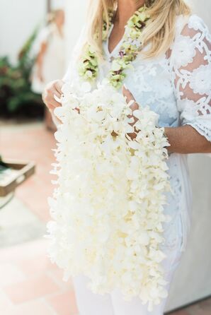 Traditional Lei with White Frangipani