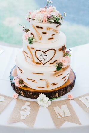 Birch Fondant Wedding Cake