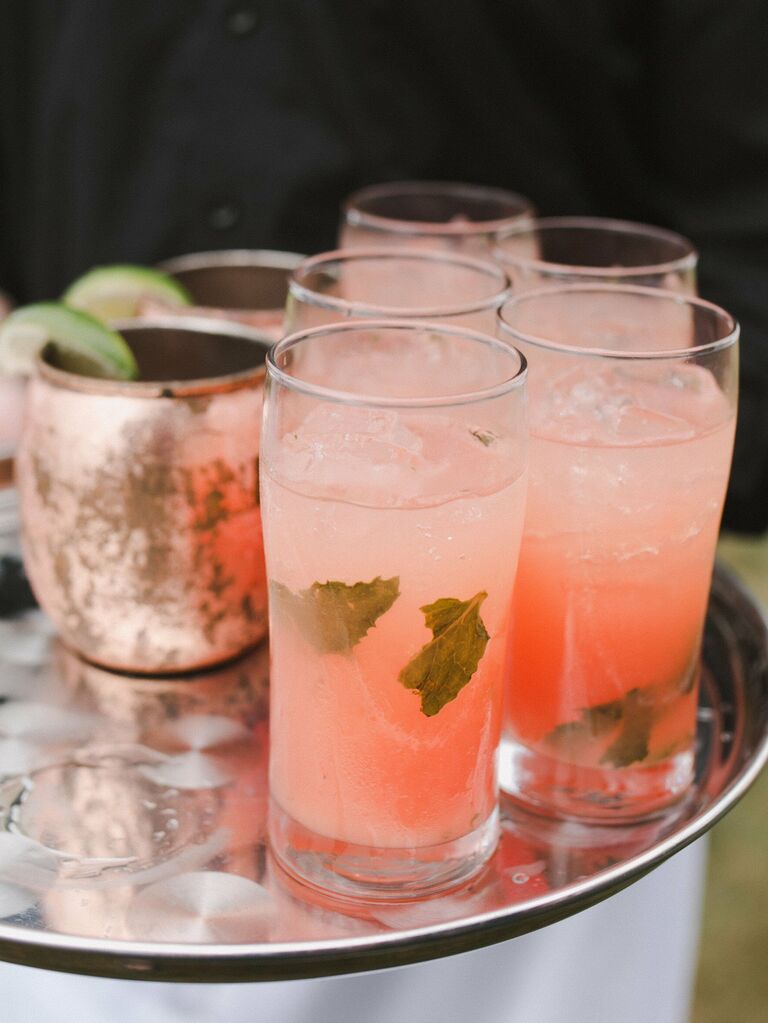 Berry mojito signature wedding drink idea