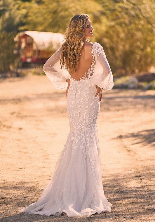 Lillian West 66323 Mermaid and Trumpet Wedding Dress - 3