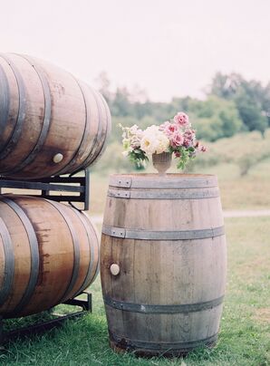 Vineyard Wine Barrel Outdoor Ceremony Decor