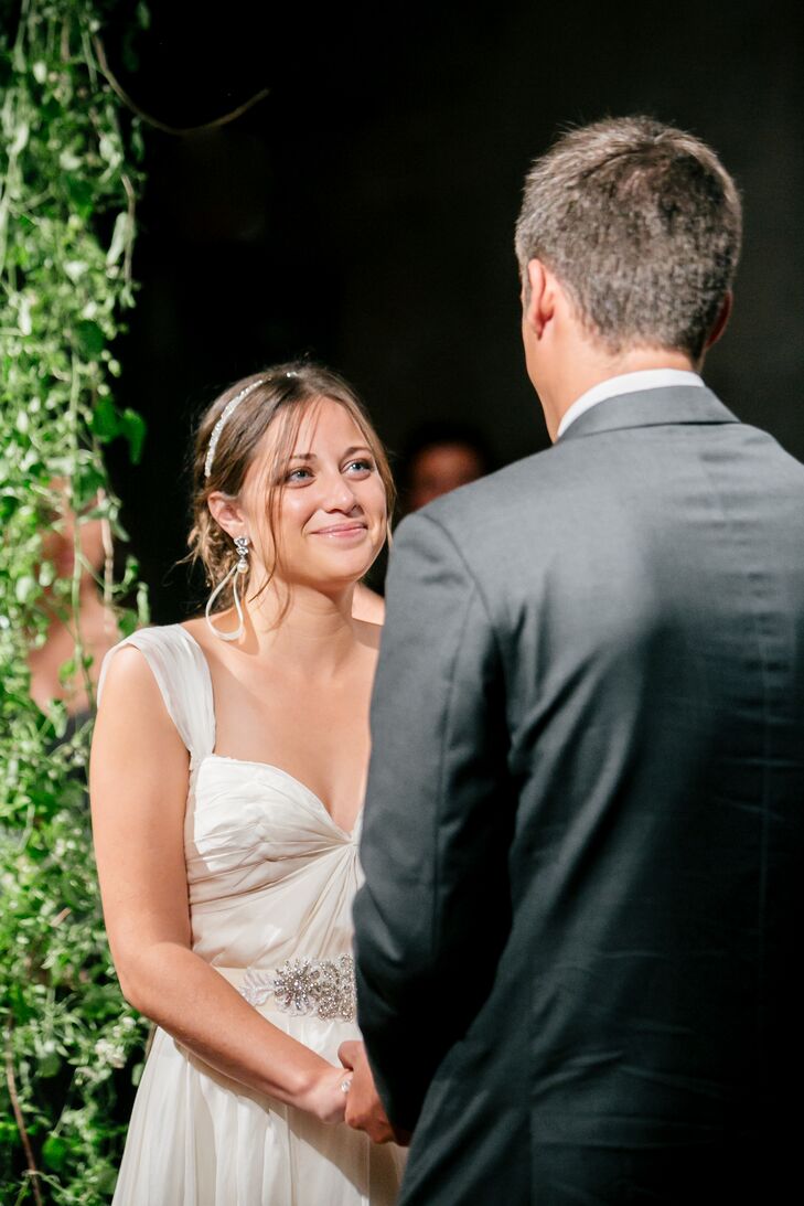 Wanting to keep things simple, Samantha and Brian decided that there were some wedding traditions they could simply live without. The pair crossed things like announcing the couple and the first dance off their list, so they could get right to the good stuff: food, drinks and family. “We didn’t want the world staring at us on our day,” Samantha says. “We didn’t need to remind the guests at every moment that it was about us.”