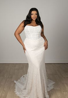 Stella York SY8086+ Fit-and-Flare Wedding Dress