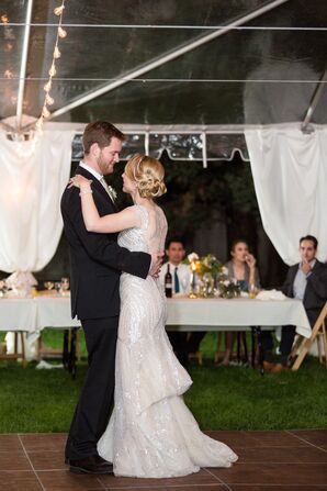 Illusion Back of Pearl Wedding Dress