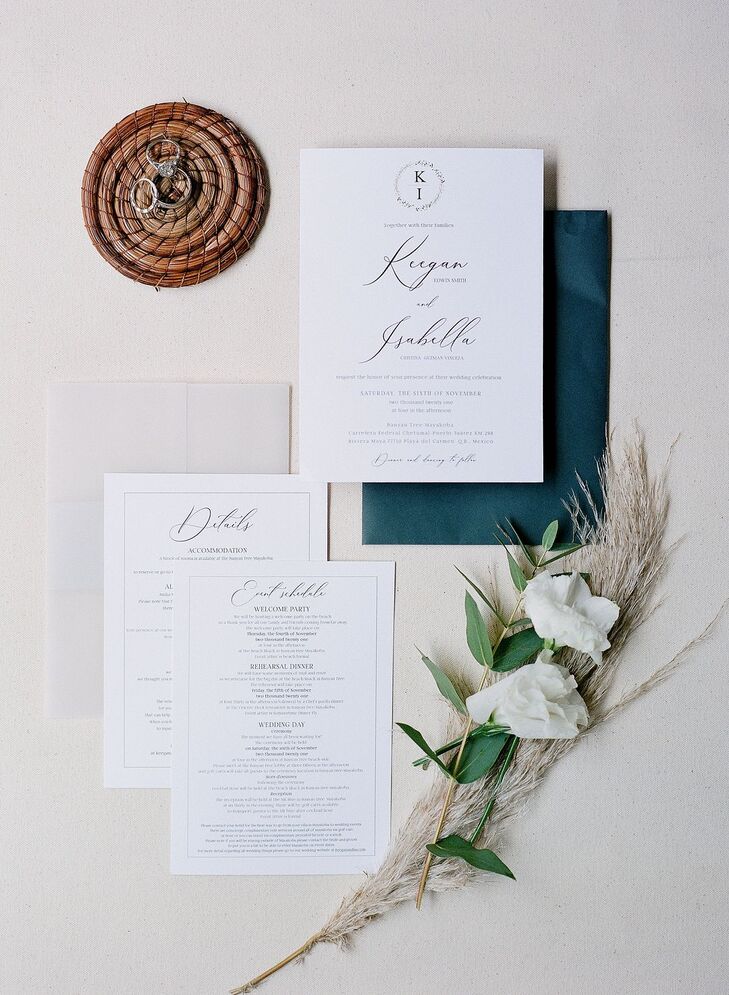 Simple Wedding Invitation Suite With Calligraphy