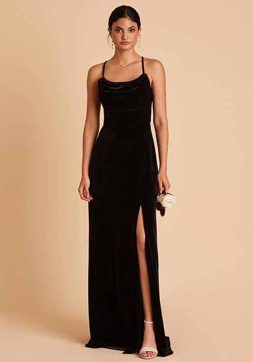 Birdy Grey Ash Dress in Velvet Black Bridesmaid Dress - 3