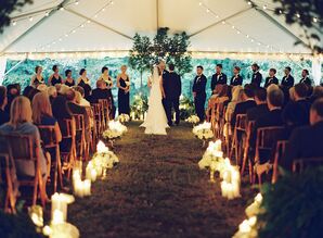 Romantic Candlelit Ceremony Aisle