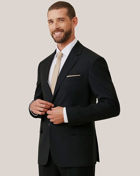 Birdy Grey Suits Taylor Suit Jacket in Black Black Tuxedo - 2