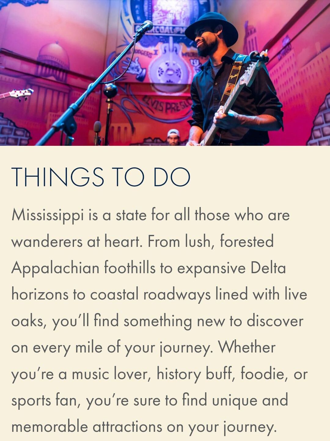 Picture of More Thing to Do: Visit the Mississippi Website