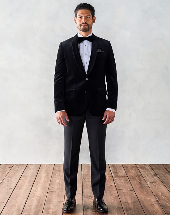 The Black Tux Velvet Jacket Tuxedo Black Tuxedo - 1