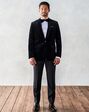 The Black Tux Velvet Jacket Tuxedo Black Tuxedo - thumbnail - 1