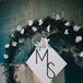 Modern Monogram with Orchid Flower Arch