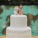 Dinosaur Cake Toppers on Simple White Fondant Cake