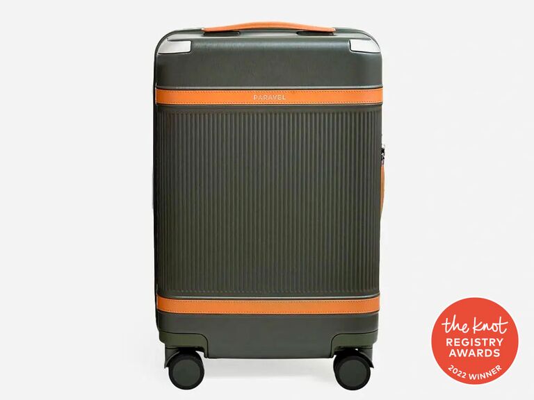 Paravel stylish two-tone carry-on luggage for wedding registry