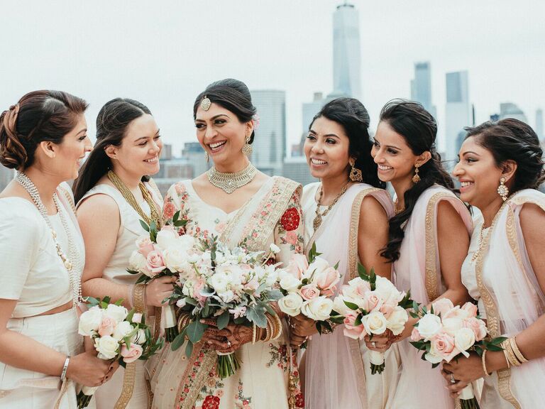 Bridesmaid hairstyle half up with volume