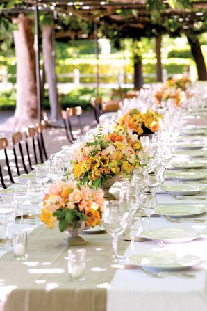 Family Style Reception Table