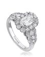 Christopher Designs Glamorous Emerald, Oval Cut Engagement Ring - thumbnail - 1