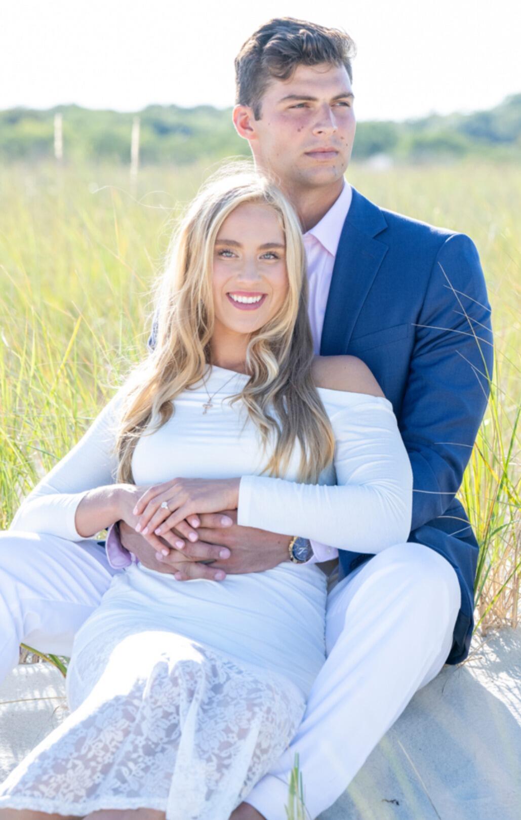 Official engagement photo taken at Dowses Beach on Cape Cod!