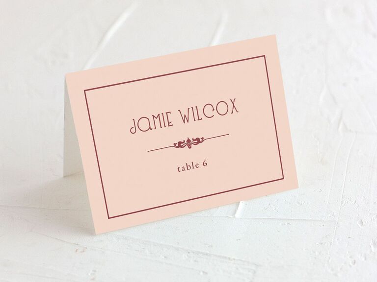 wedding place cards unique vintage card