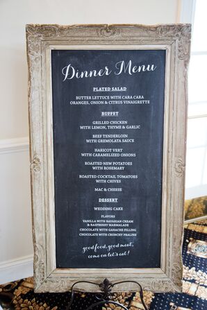 Chalkboard Dinner Menu