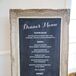 Chalkboard Dinner Menu