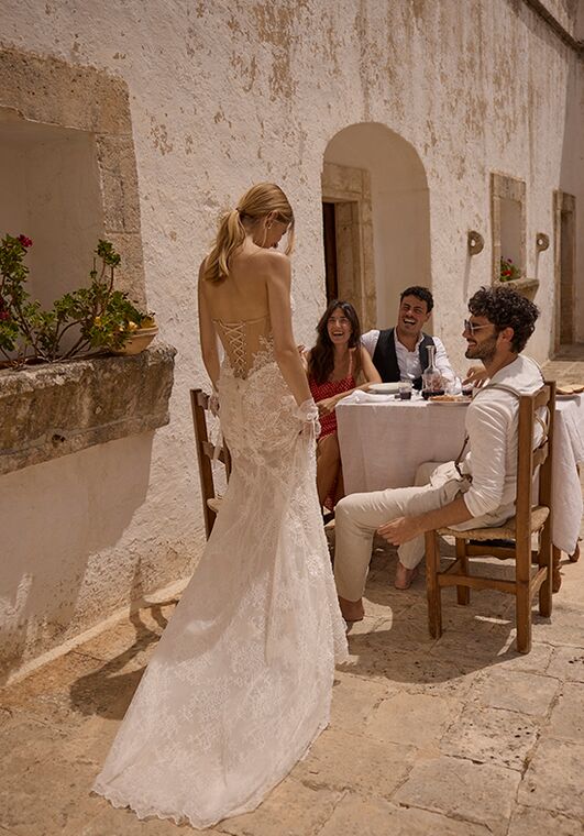 Dance of Puglia by LOVE by Ricca Sposa 25-008(2) Grazia Mermaid and Trumpet Wedding Dress - 6