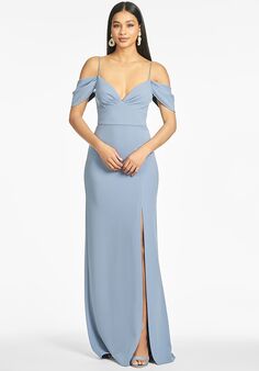 Sachin & Babi Brittany Gown - Slate Blue Sweetheart Bridesmaid Dress