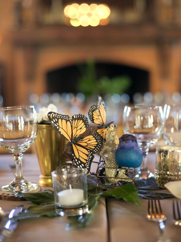 Butterfly table decor, monarch butterfly wedding ideas