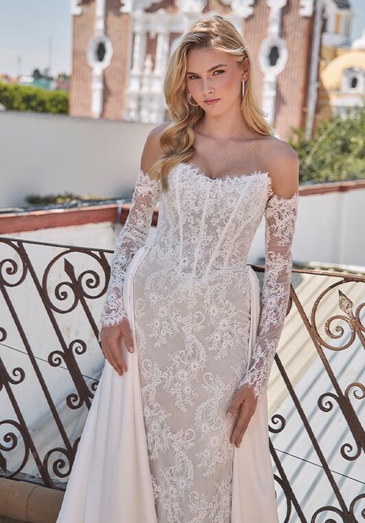 L'amour by Calla Blanche LA25254 Brynja Sheath Wedding Dress - 5