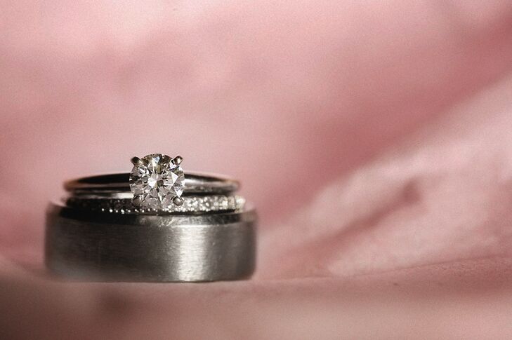 Classic Platinum Engagement and Wedding Rings