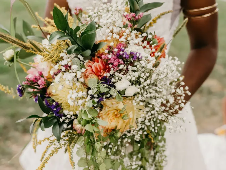 Spring Wildflower Wedding Bouquet
