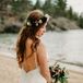 Bohemian Bride with Formfitting Lace Dress and Flower Crown